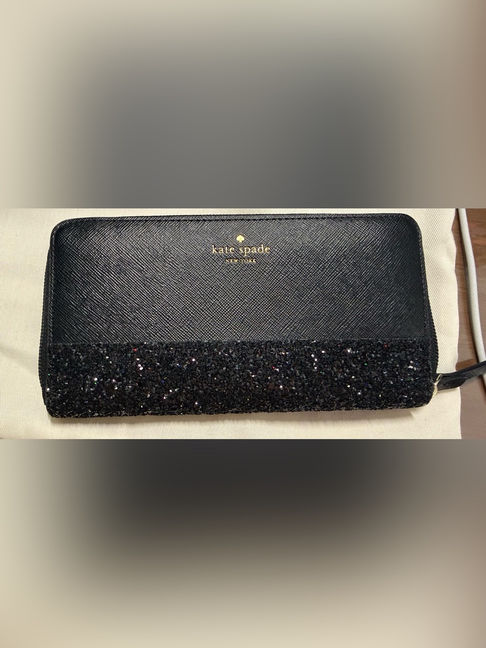 Kate Spade Black Sparkle Tote with Matching Wallet and Dust Bag - Picture 11 of 13